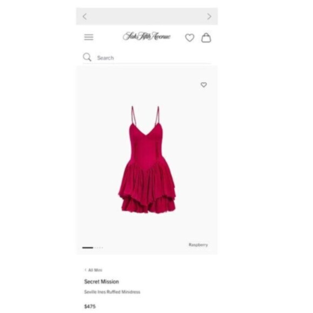 NWT Secret Mission Rasberry Ines Ruffle Mini Dress - Picture 14 of 15